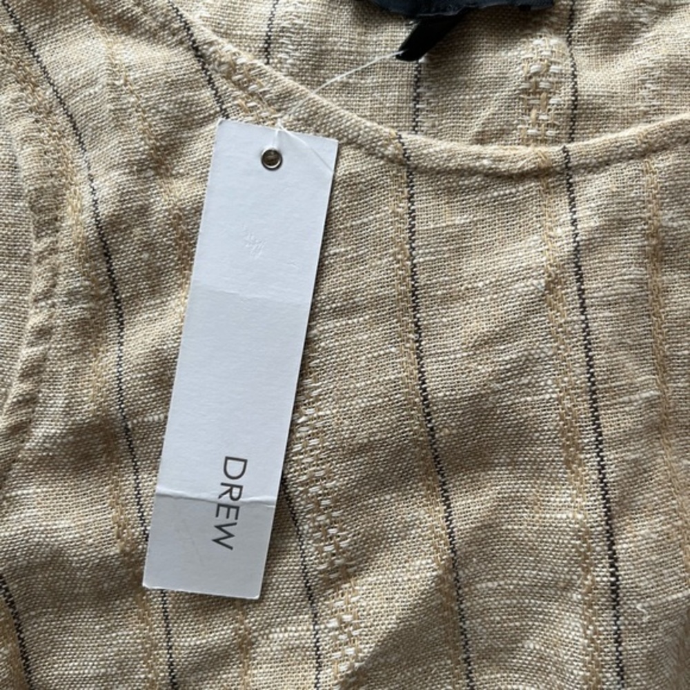 DREW Beige Striped Sleeveless Knit Tank - Picture 3 of 6